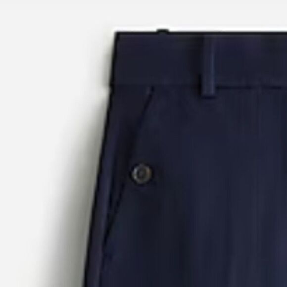 J. Crew Sydney wide-leg pant in bi-stretch cotton blend in Navy NWT size 00 - Picture 5 of 12